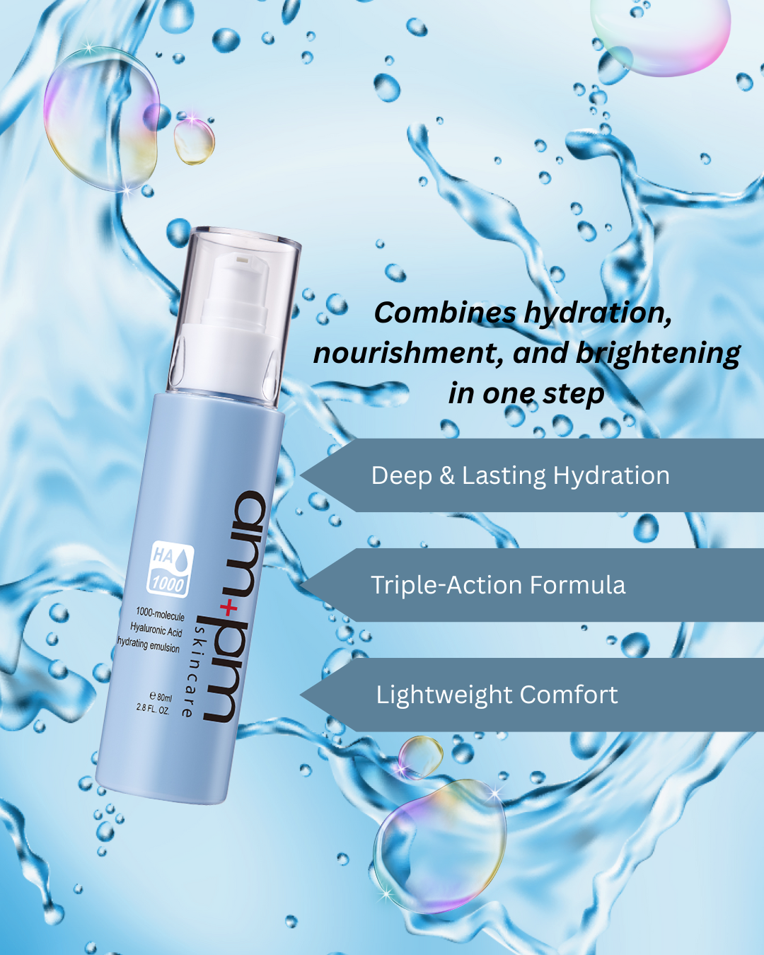am+pm 1000-molecule Hyaluronic Acid hydrating emulsion