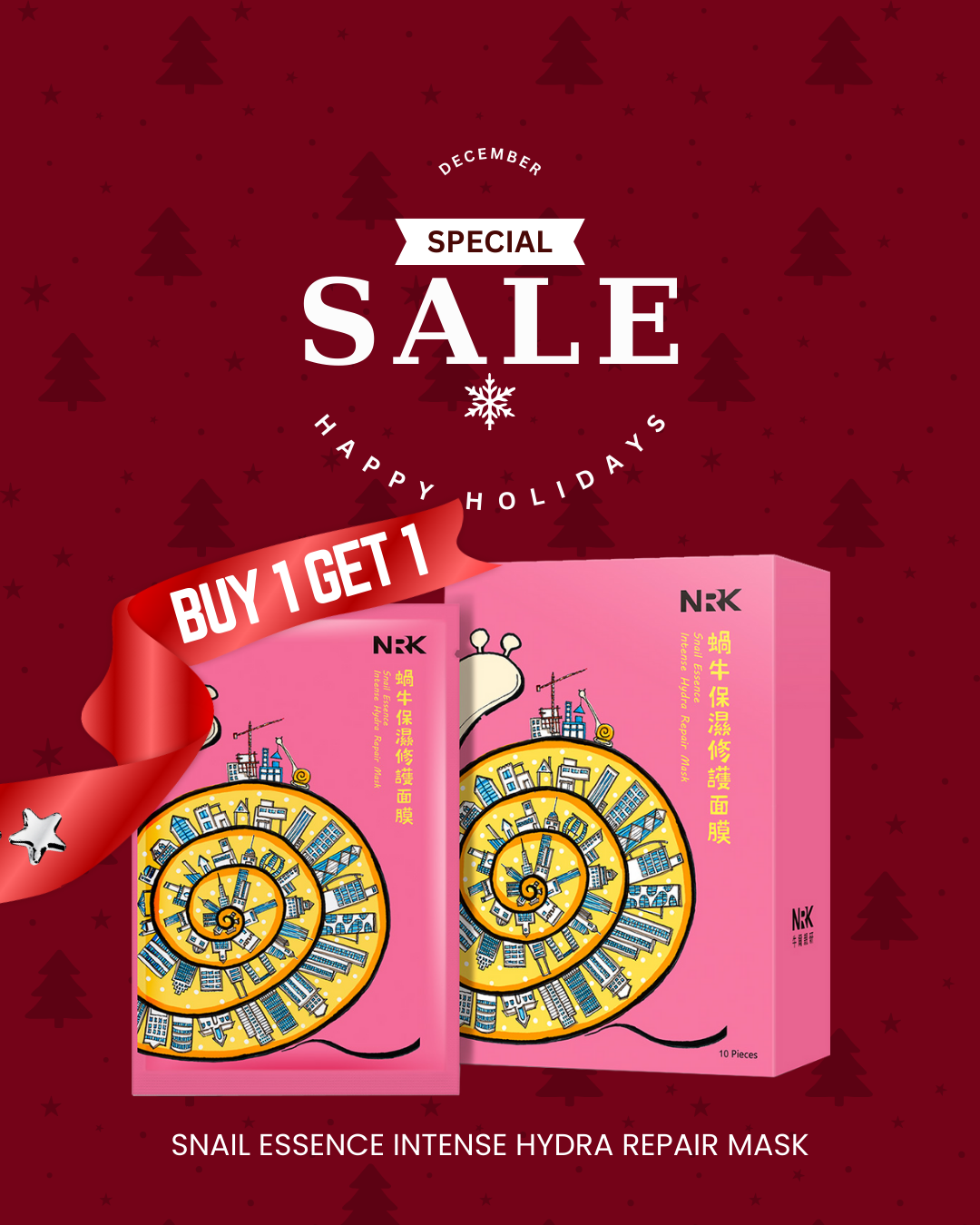 Snail Essence Intense Hydra Repair Mask [buy 1 get 1]